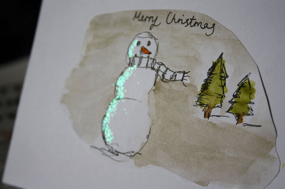 Image of Snowman Christmas Card