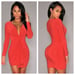 Image of Long Sleeve Ruffled Front Mini Dress