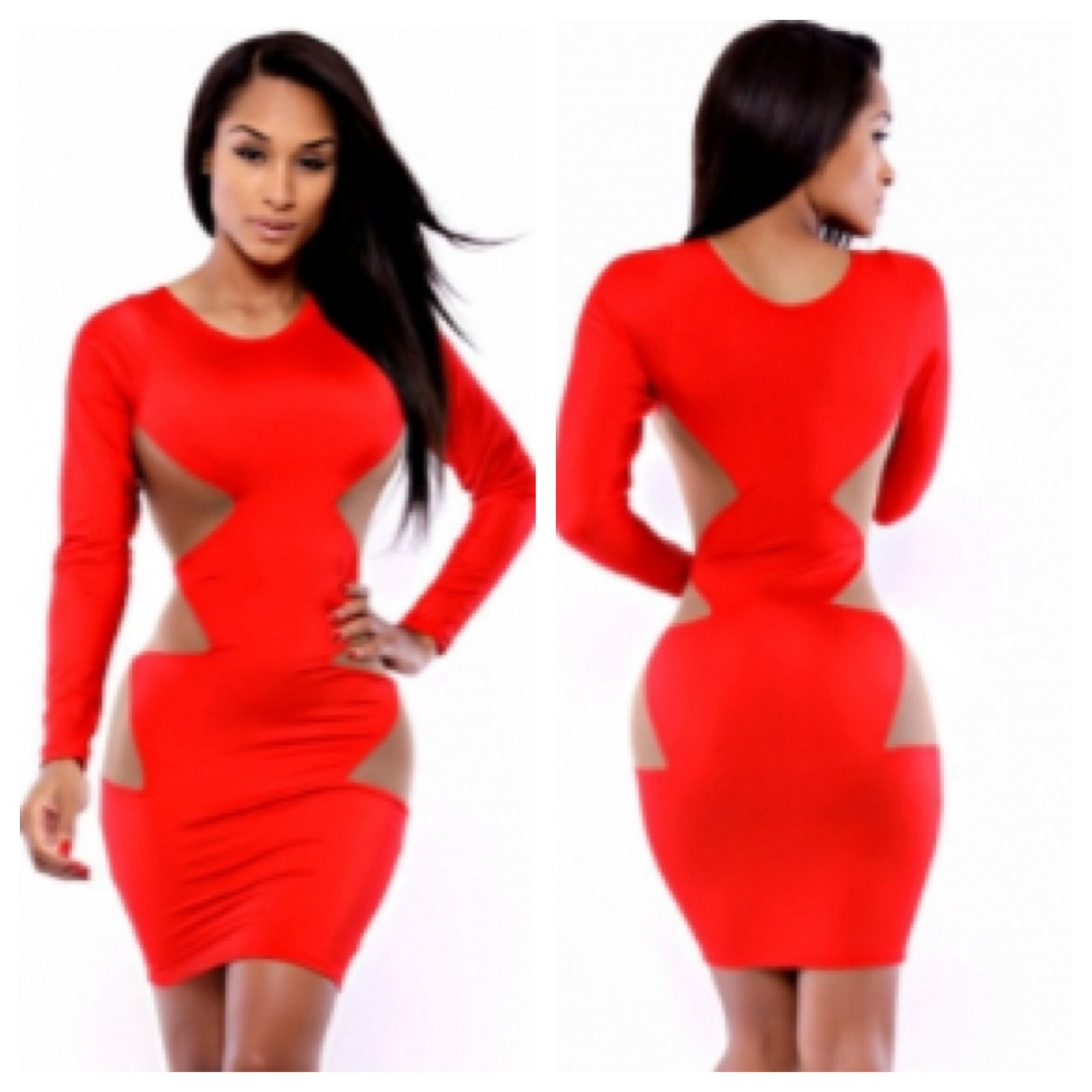 side cut out dress bodycon