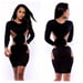 Image of Side Cut Out Bodycon Dress with Mesh