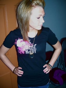 Image of Girls Fitted Black T