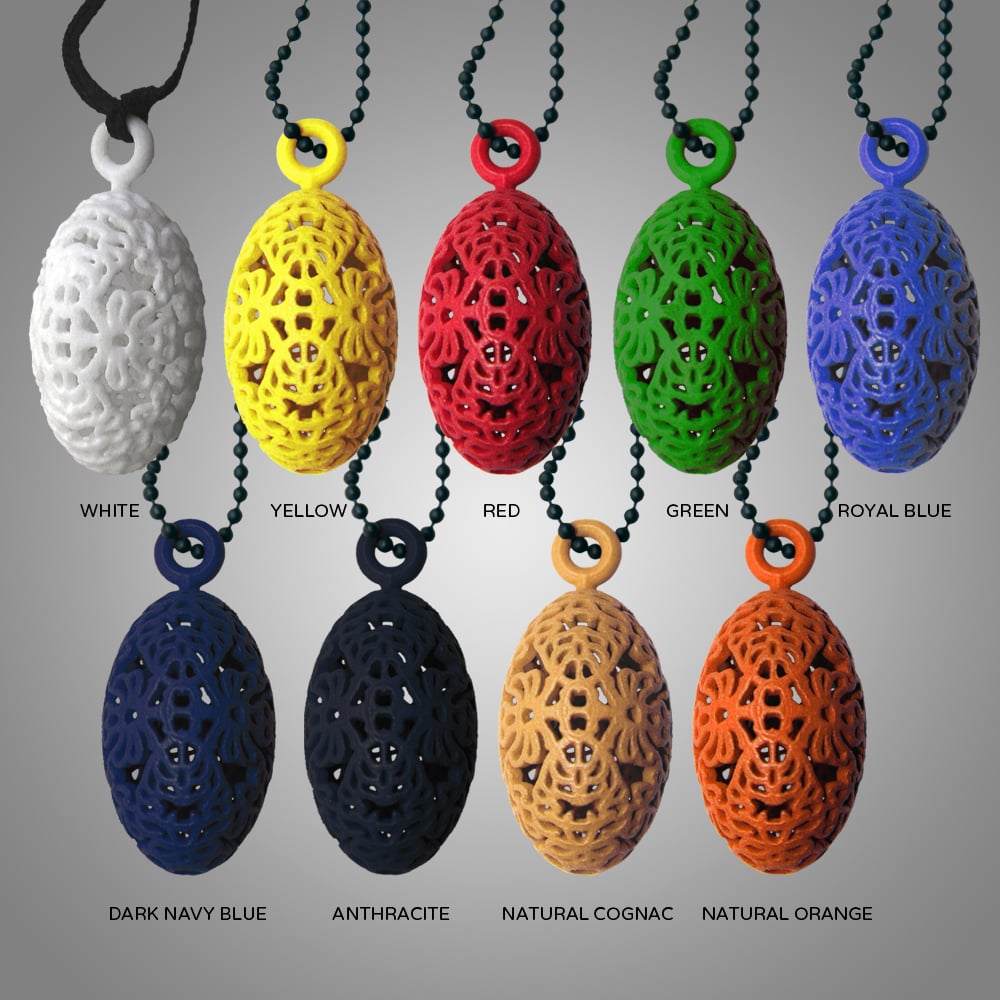 Image of 3D printed pendant OVAL.floral 