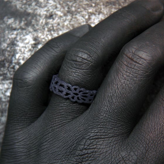 Image of 3D printed ring FLORAL 