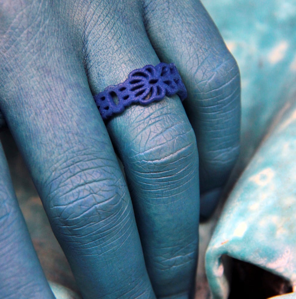 Image of 3D printed ring FLORAL 