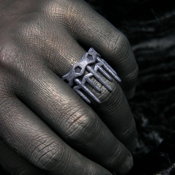 Image of 3D printed ring CROWN.2 