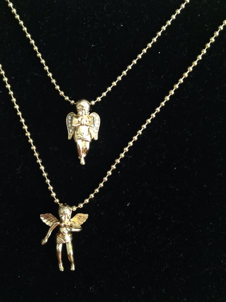 Image of Micro angel set on ball chain - Gold