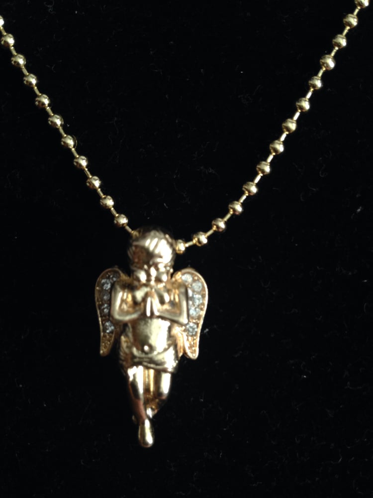 My Billionaire Lifestyle — Micro angel set on ball chain - Gold