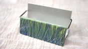 Image of Blue green translucent-veined polymer business card holder (Bryn Collection)