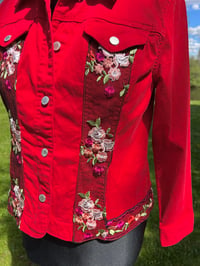 Image 3 of Large Red & Black Lace Jacket