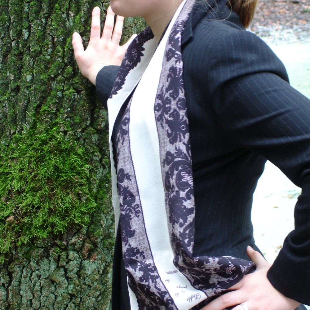 Image of Digitally printed silk scarf Balzac