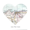 Map heart commission- bespoke order - YOU choose your location 