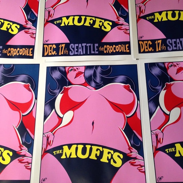 Image of THE MUFFS silkscreen print