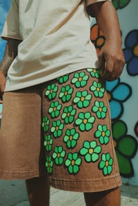 Image 3 of Brown Denim Work Shorts 