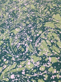 Image 4 of Marbled Paper #81 Green 'Spruce'