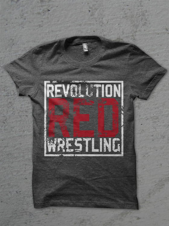 Image of Revolution Red Wrestling Logo Tshirt (Black)