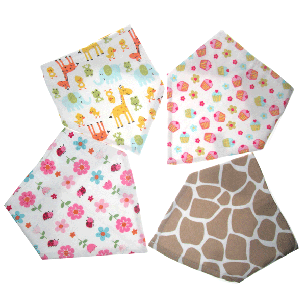 Image of Cute Print Bandana Bibs