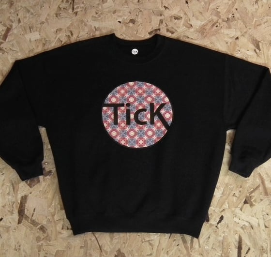 Image of TicK Acid Retro Shield Sweatshirt BLACK