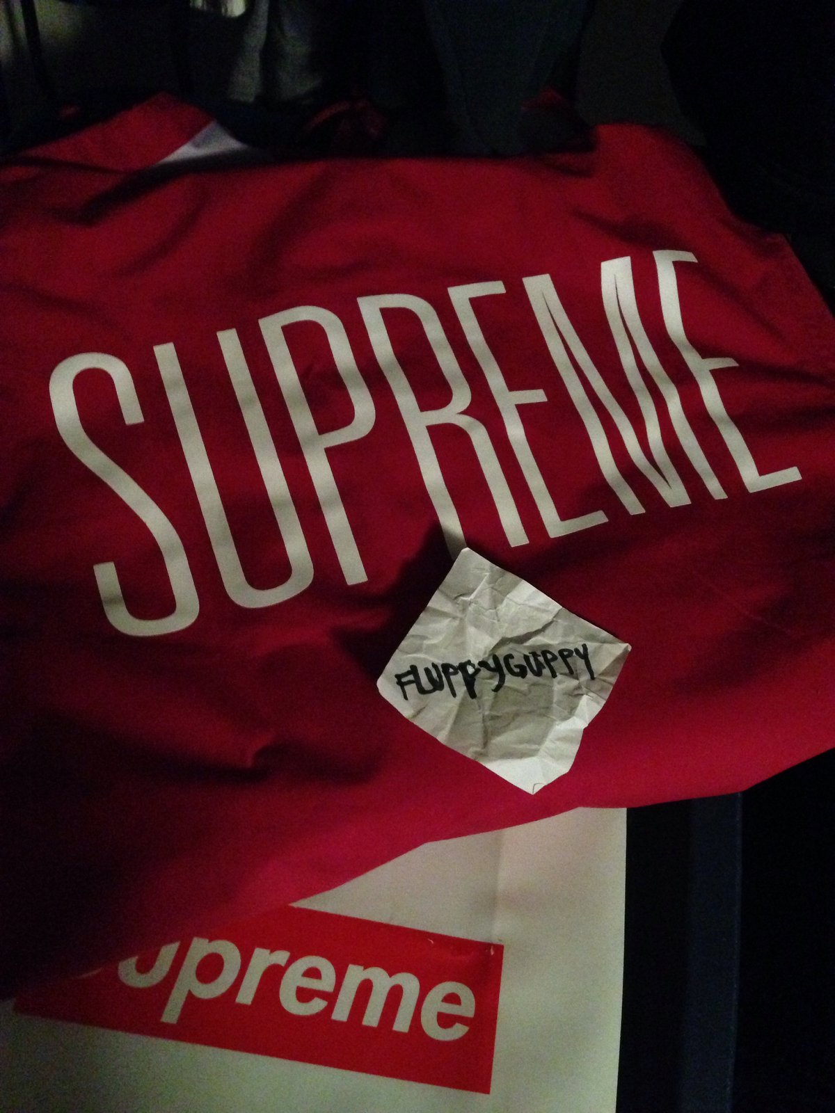 supreme taped seam fishtail parka