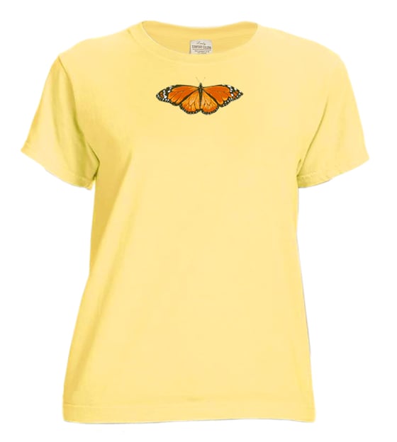 Image of Monarch Butterfly ladies cotton t-shirt