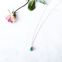 Image 5 of Tiara Teardrop Emerald Neckalce