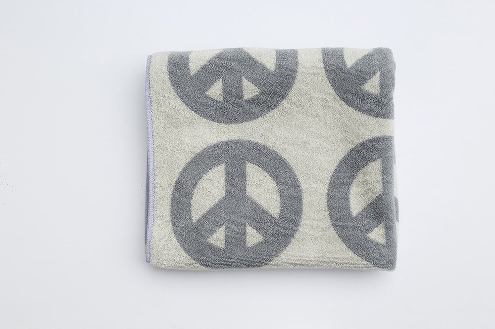Image of PEACE Towel <div> Gray & Scour</div>