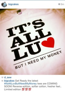 Image of It's All Luv But I Need My Money Tees (White)