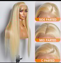 Image 2 of Platinum Pressure 613 Straight 13×4 Lace Wig – 150% Density – Sleek Icy Blonde
