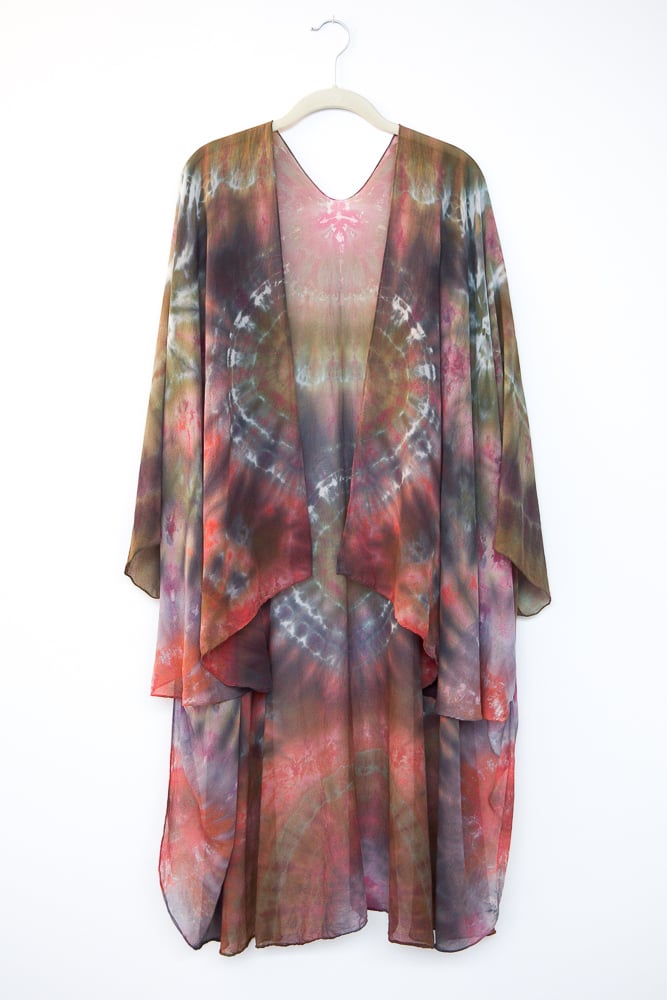 Image of Desert Bloom Silk Robe/Cape