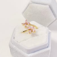Image 3 of Pink Flower Vine Ring