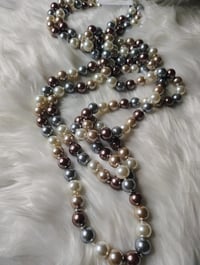 Image 4 of IVORY GREY GOLD GLASS PEARLS