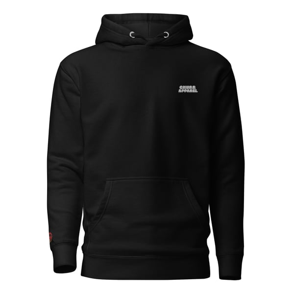 Image of Black Stitched Hoodie