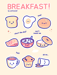 Image 2 of FOOD STICKER SHEETS