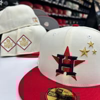 Image 1 of New Era 59Fifty Chrome Scarlet Stars WS17