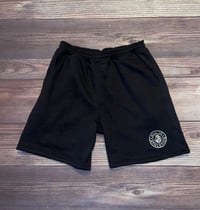 Black Cotton Fleece Shorts