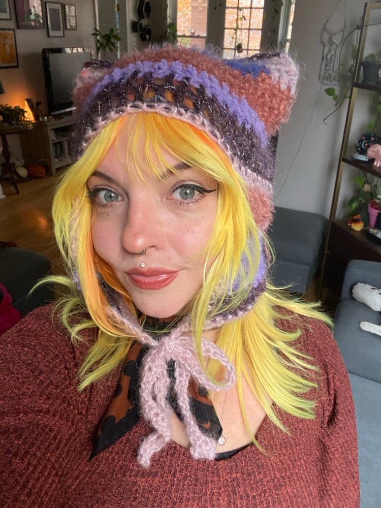 Image of Striped crochet hat