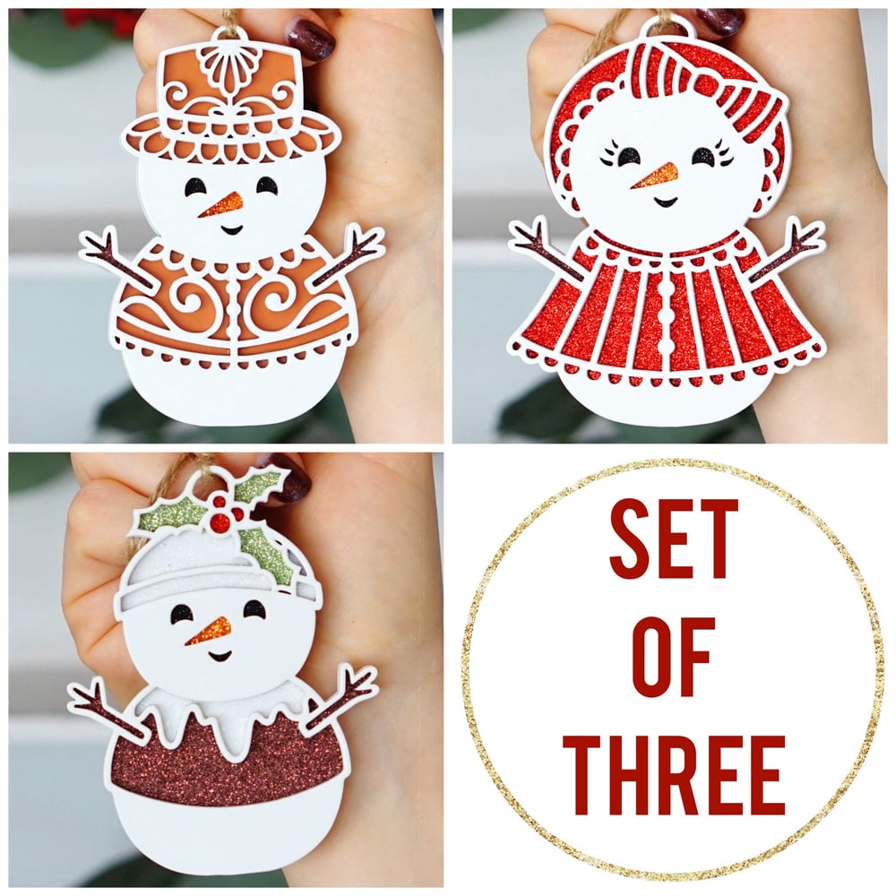 Image of PREORDER Snowman Family Trio