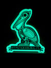Glow in the dark St.Pete Pelican 2.5” vinyl sticker