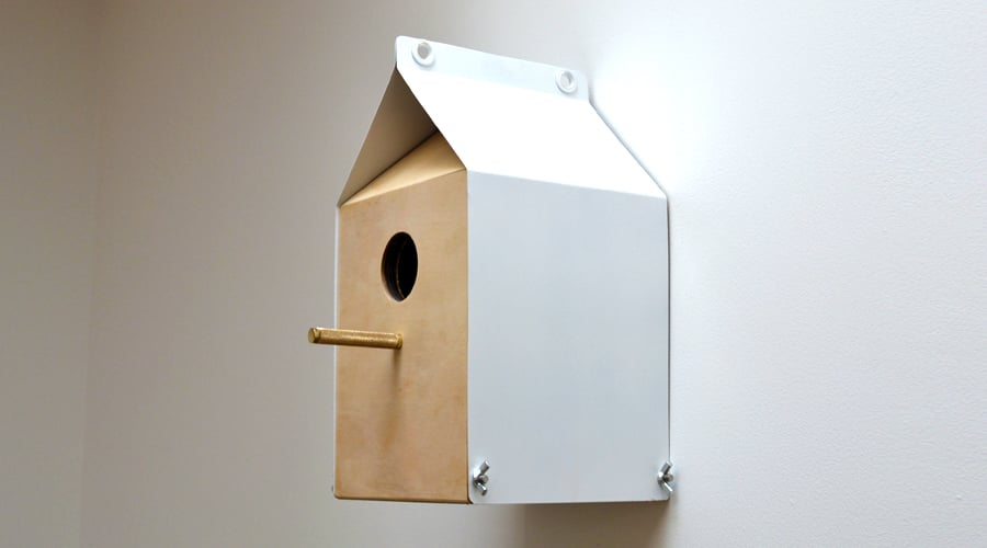 Image of Milk Carton inspired Nestbox / Birdhouse