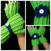 Image of Crocheted Fingerless Gloves