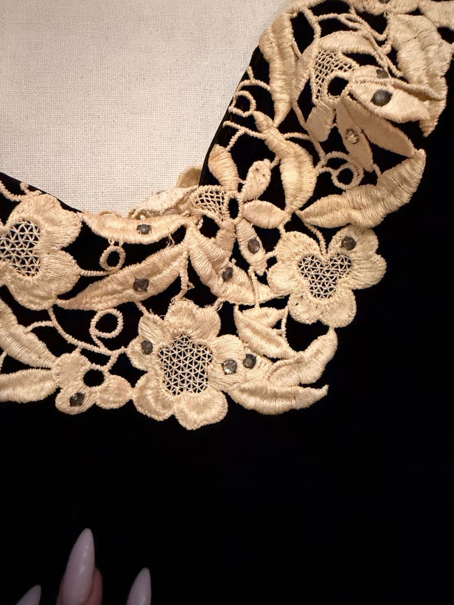 1930s silk velvet bias seam slip dress