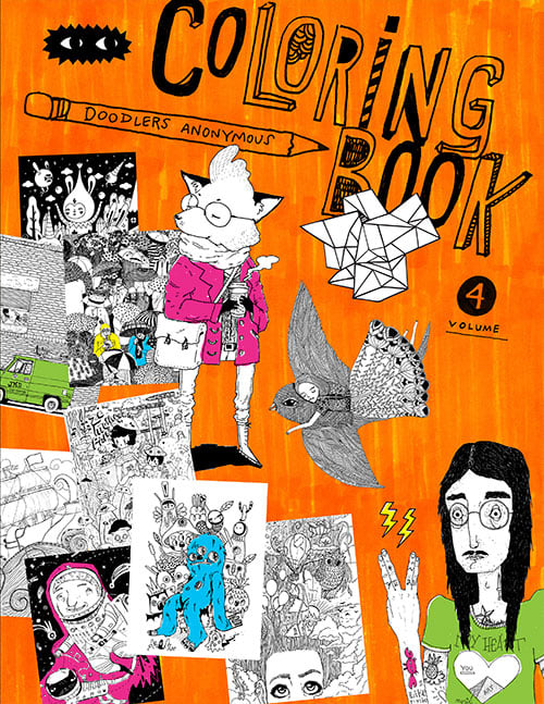 Coloring Book, Volume 4 (60 pages) Doodlers Anonymous