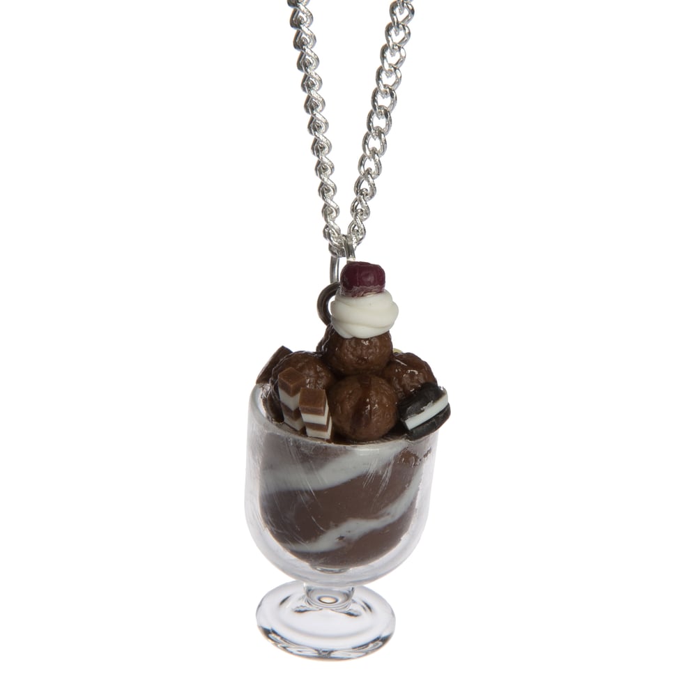 Image of Chocolate Ice Cream Sundae Necklace