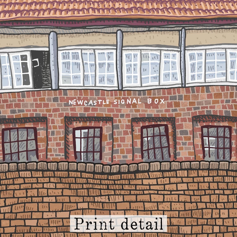 Newcastle Signal Box Digital Print Image 3