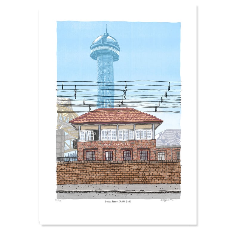 Newcastle Signal Box Digital Print