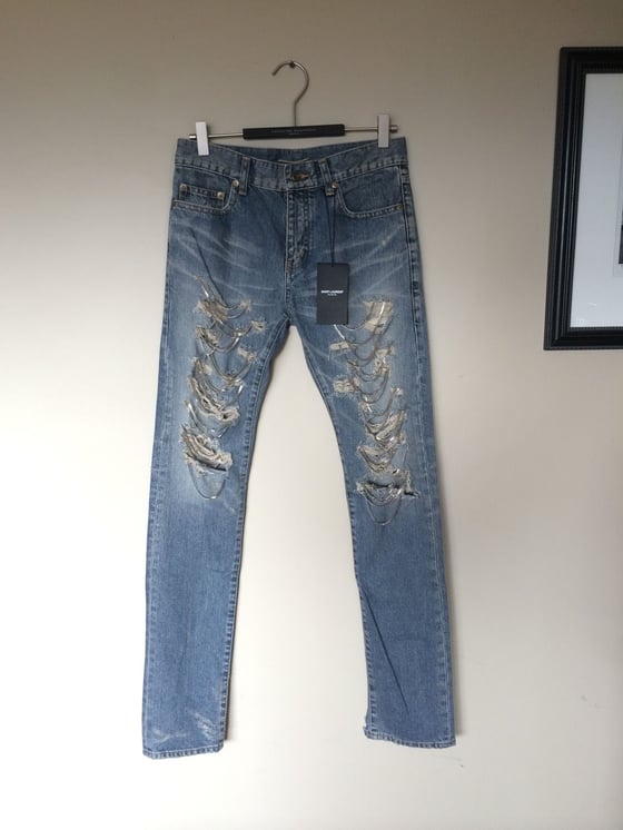 Image of Saint Laurent FW13 Chain Jeans