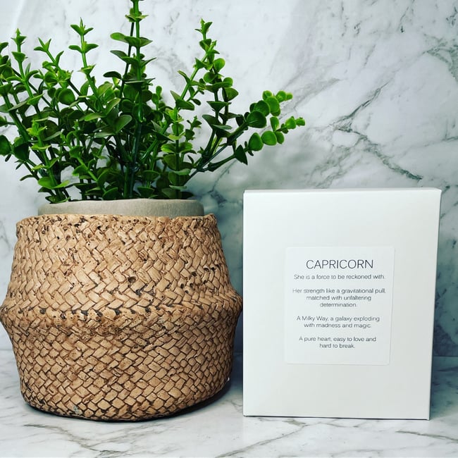 Zodiac Crystal Infused Candle 450g - CAPRICORN  **ONLY 10 AVAILABLE**