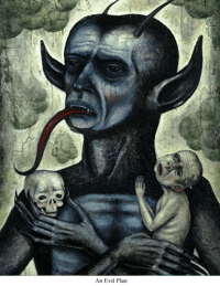 Canvas Giclee- An Evil Plan