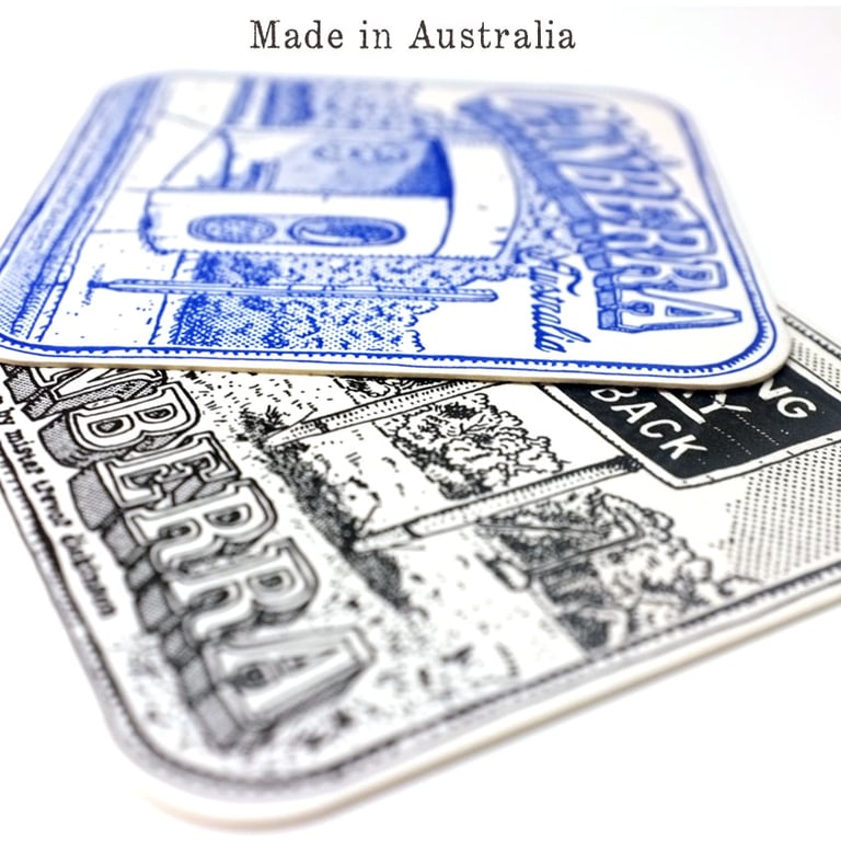 16 Letterpress Coasters from Canberra and Newcastle Image 4