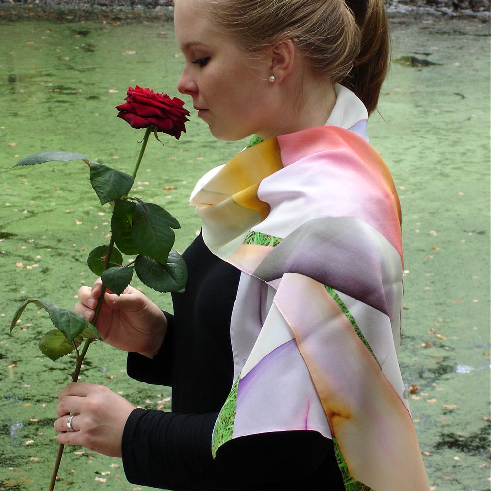 Image of Digitally printed silk scarf Complex 