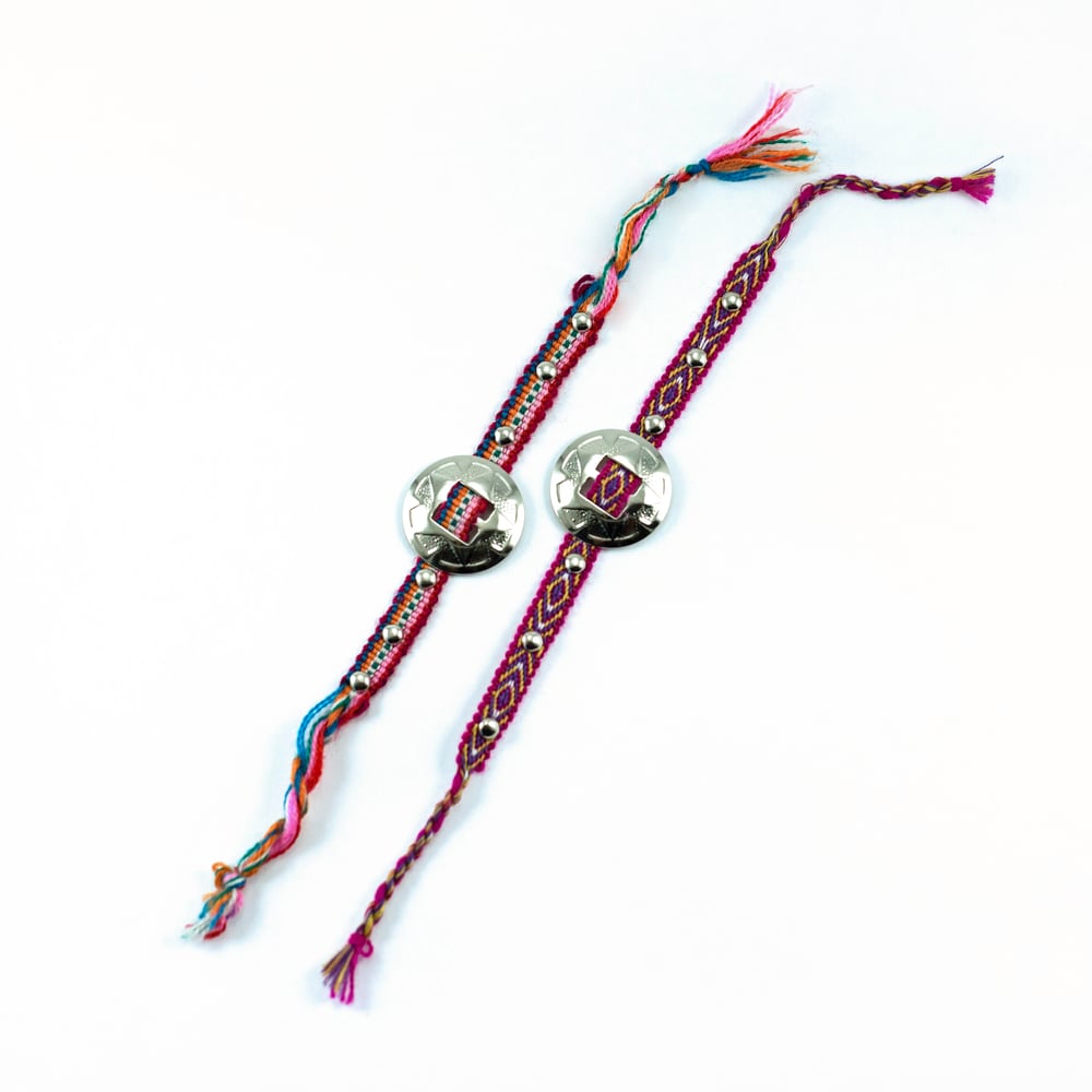 Image of Round Concho Woven Bracelet